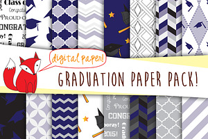 Graduation Digital Paper Pack