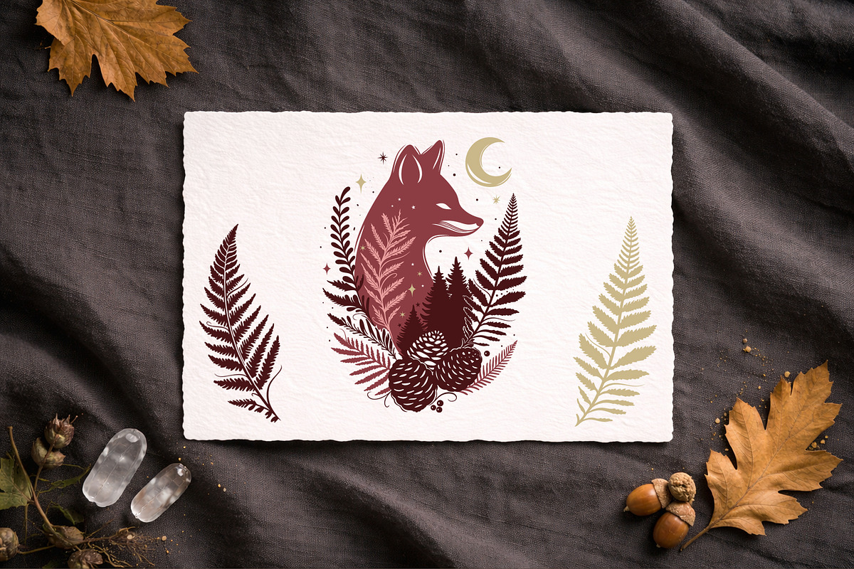Woodland Mystic Animals & Botanical, a Decorative Illustration by Christine Krahl (Photo 7 of 12)