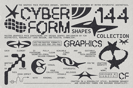 CyberForm Shapes Collection, a Graphic by Vanzyst