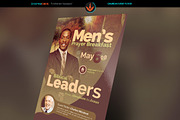 Men’s Prayer Breakfast Church Flyer, a Flyer Template by SeraphimChris (Thumbnail 2 of 4)