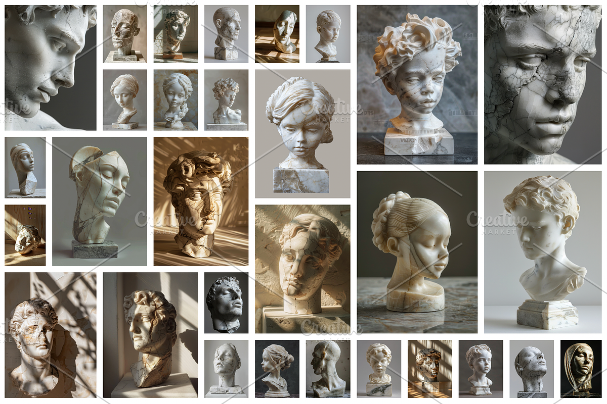 87 Sculpted marble heads, an Arts & Entertainment Photo by Handmadefont (Photo 2 of 85)
