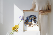 Blue And Gold Victorian Clipart, an Object Illustration by Digital Xpress (Thumbnail 9 of 9)