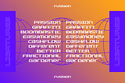 Fussion - Techno Ligature, a Sans Serif Font by Variatype (Thumbnail 9 of 11)
