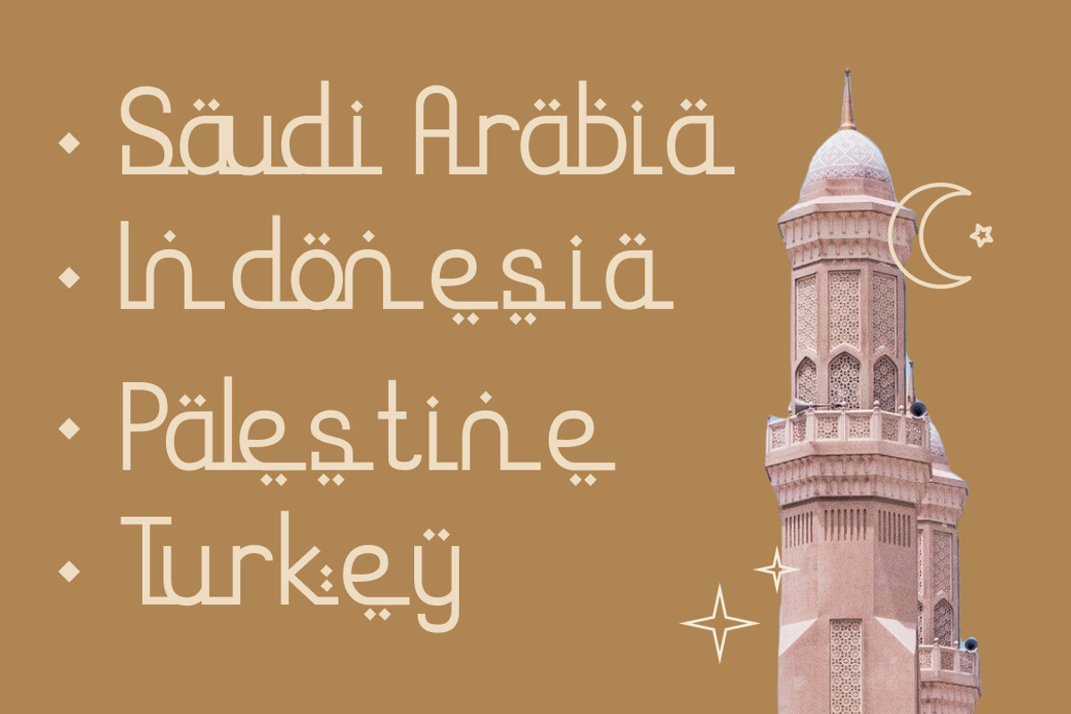 Eimaan – Islamic Display Style Font, a Script Font by Vadovastd (Photo 4 of 7)