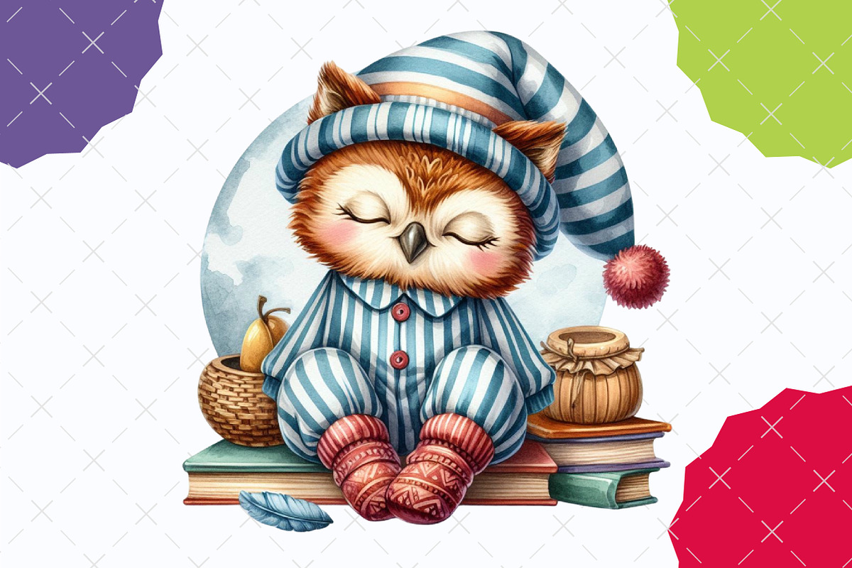 Cute Little Owl Clipart Sublimation, an Illustration by designcity5 (Photo 4 of 5)