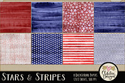 Watercolor Stars & Stripes Textures, a Texture Graphic by Clikchic Designs (Thumbnail 2 of 5)