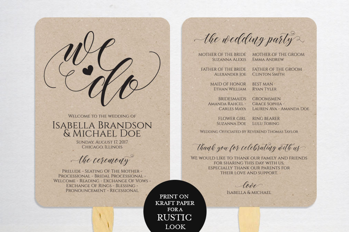 Wedding Program Fan SHR378, an Invitation Template by Shafura_Wedding (Photo 2 of 5)