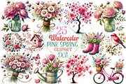 Pink Spring Clipart, an Illustration by DreamCafeArt (Thumbnail 1 of 5)