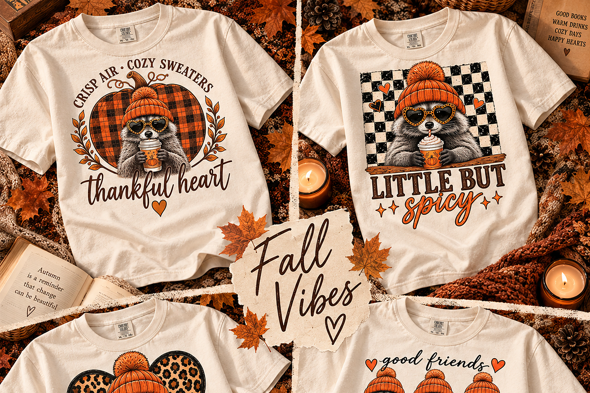 Fall Raccoon 16 PNG Cute Designs, an Animal Illustration by ElDesignState (Photo 5 of 21)