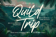 Quild Trip Handdrawn Script Font, a Script Font by Maulana Creative (Thumbnail 1 of 7)