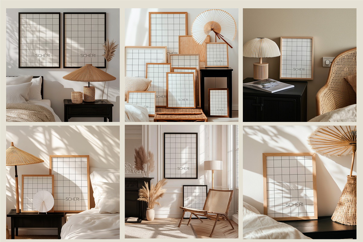 BLACK & WOOD | 32 Frame mockup set, a Household Mockup by SCHÉRI (Photo 14 of 14)