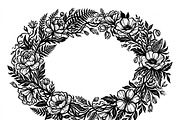 50 Elegant Floral Oval Mirror Frame, a Decorative Illustration by Amazin_art (Thumbnail 14 of 40)