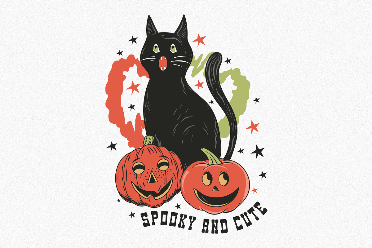 Vintage Halloween Sublimation Bundle, a Work Illustration by CreationArt (Photo 5 of 12)