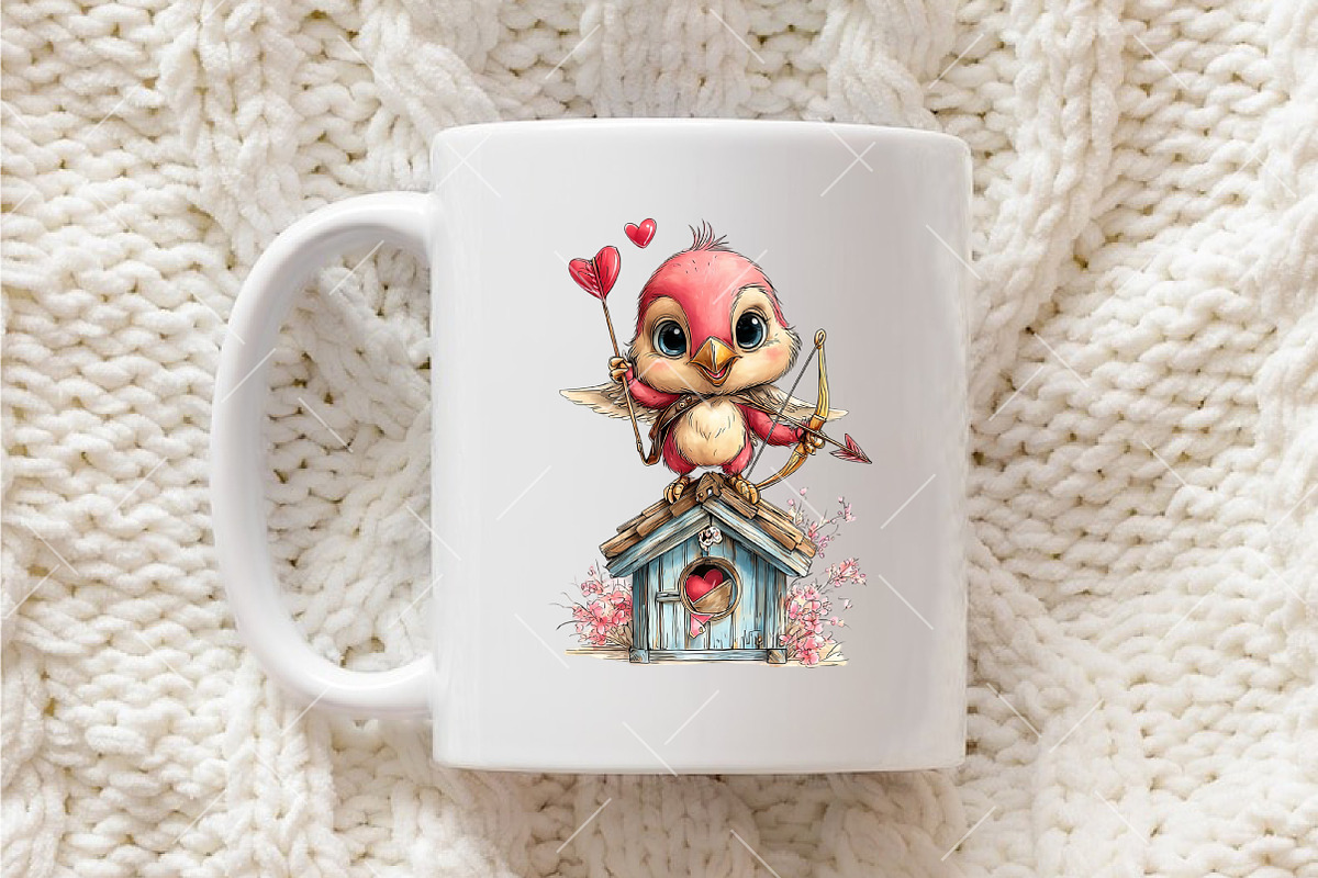 Whimsical Valentine Birdhouse Clipar, an Illustration by OK Design (Photo 5 of 6)