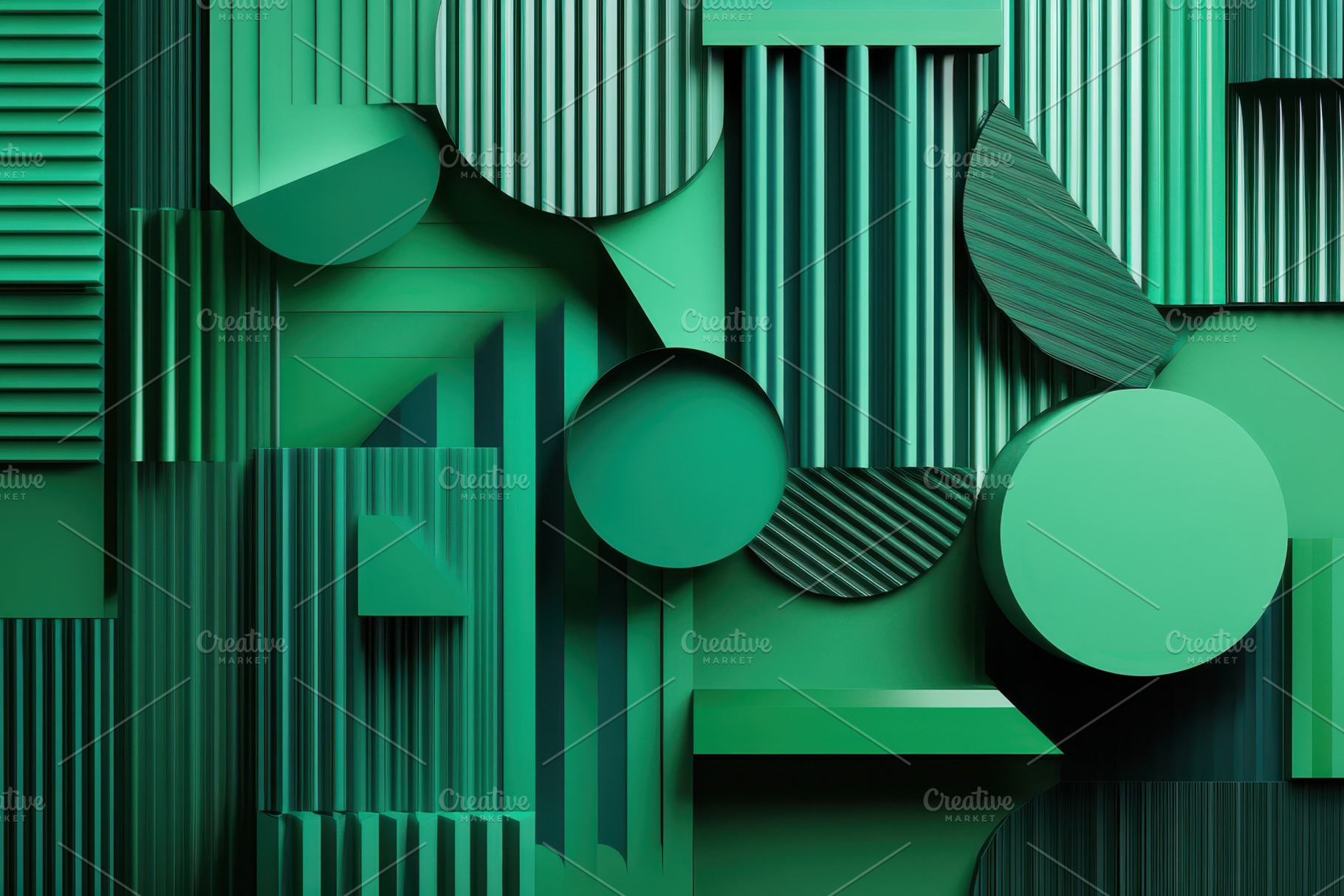 Geometric green patterns created wit, a Photo by Iftikhar Alam