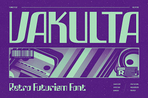 Vakulta - Retro Futurism Font