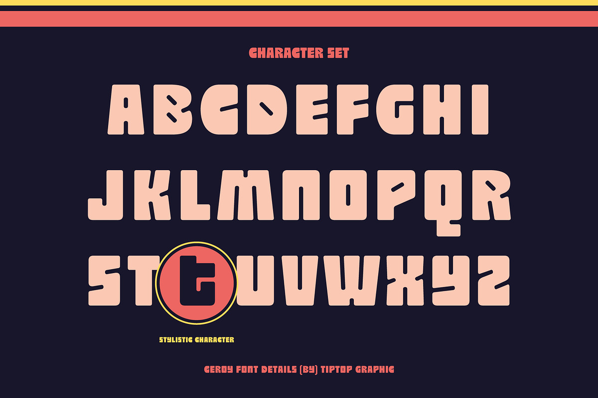 Ceroy - Bold Vintage Font, a Sans Serif Font by Tiptop Graphic (Photo 4 of 10)