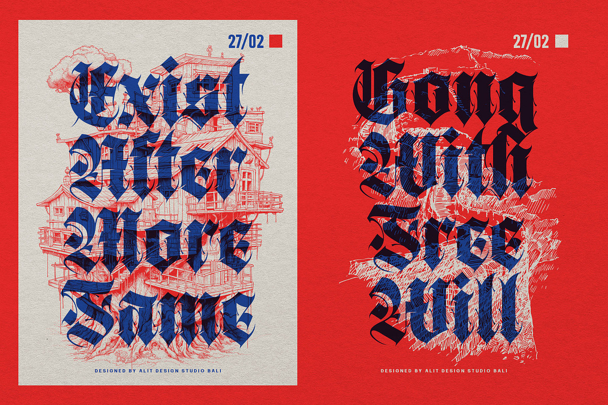Brave Thorn Blackletter Font, a Blackletter Font by alit design (Photo 2 of 21)