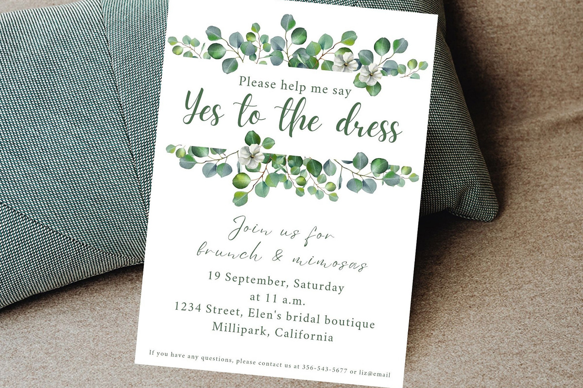 Help me Say yes to the Dress card, an Invitation Template by EvaTemplates (Photo 5 of 5)