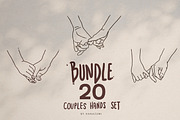 Couple Holding Hands Bundle Set, an Illustration by Hanazumi (Thumbnail 3 of 6)