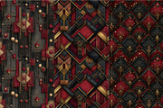 12 Crimson Opulence Seamless Pattern, a Pattern Graphic by Inknfolly (Thumbnail 3 of 7)