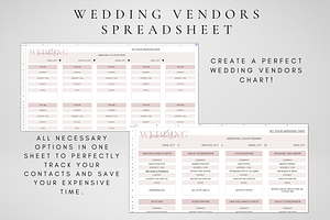 Google Sheets Wedding Vendors