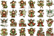 Whimsical Christmas Fairy Clipart, an Illustration by Sublimation Artist (Thumbnail 2 of 6)