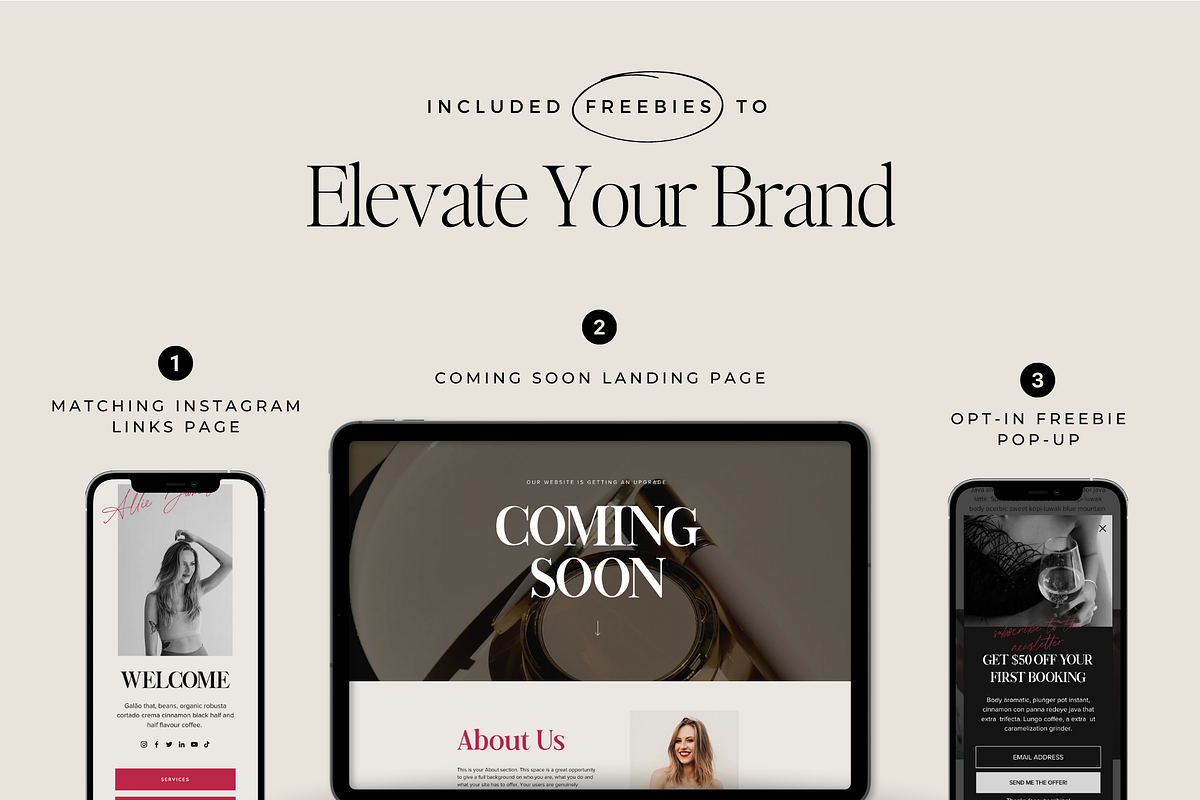 Makeup Artist Wix Website Template, a Wix Template by Ton Rêve Design Studio (Photo 3 of 9)