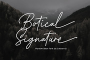 Botical Handwritten Signature Font, a Script Font by nizarbagasm (Thumbnail 1 of 8)