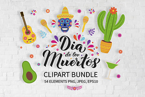 Dia De Los Muertos Clipart Bundle