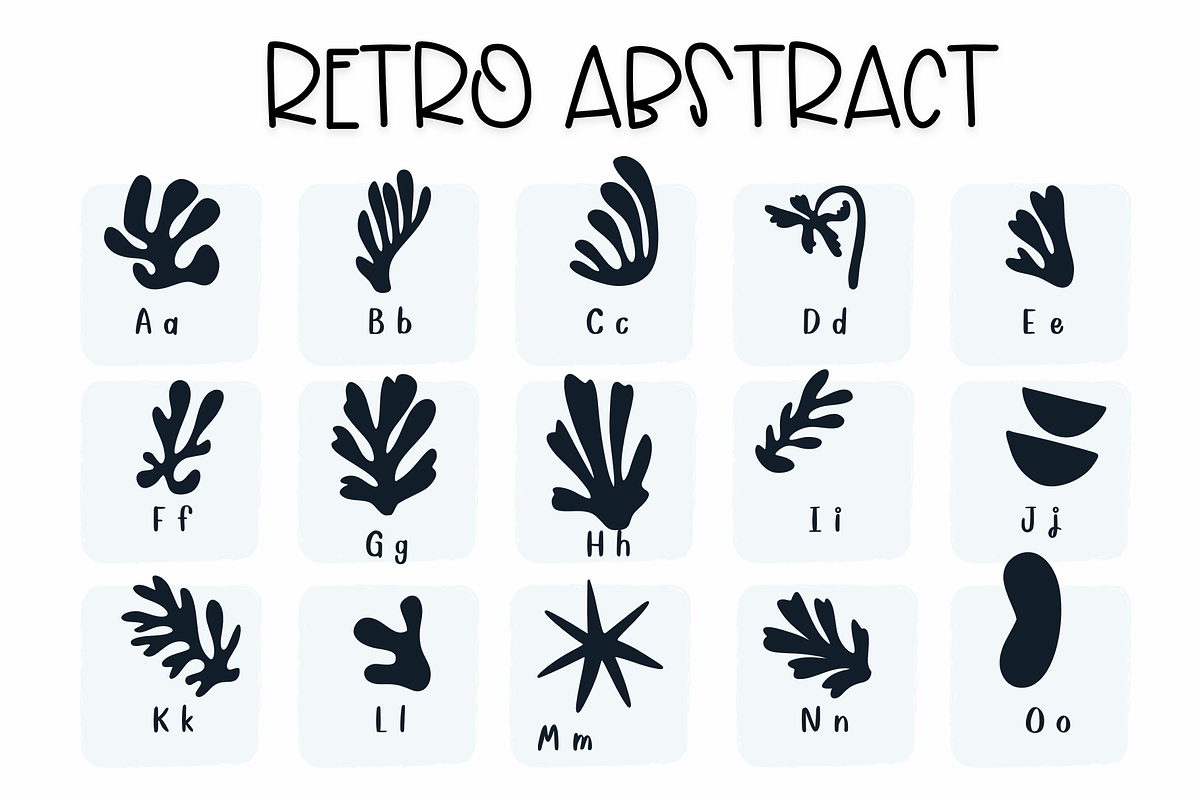 Retro abstract | Symbols Fonts preview 3
