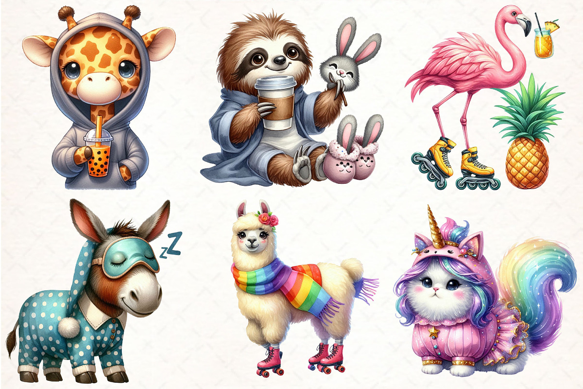 Quirky animal clipart, an Illustration by Pixels.Craft (Photo 2 of 7)