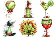 New Year's Midnight Glam Clipart, an Illustration by Craft Nest (Thumbnail 3 of 6)