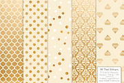 Gold Foil Digital Papers in Cream, a Pattern Graphic by Amanda Ilkov (Thumbnail 3 of 4)