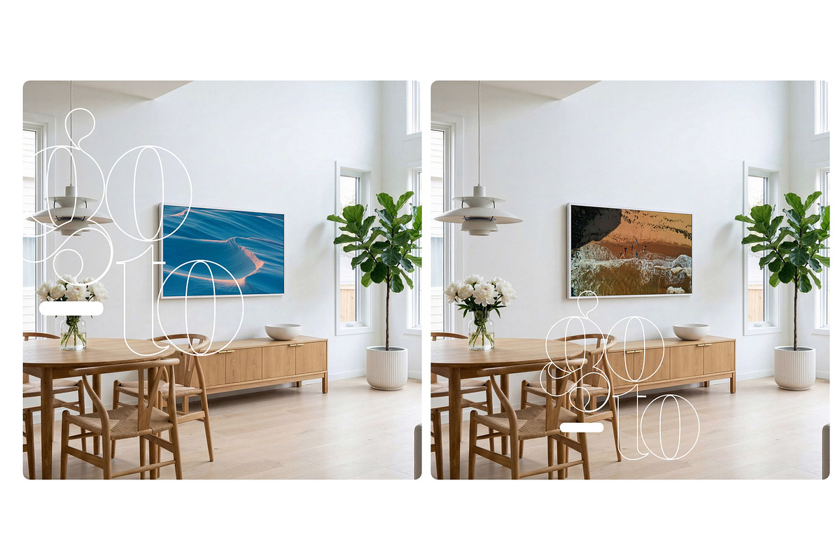 White Samsung Frame Tv Mockup PSD, a Mockup by First Impression Mockups (Photo 4 of 4)