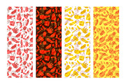 Meat food patterns, a Pattern Graphic by Hellgram (Thumbnail 2 of 6)