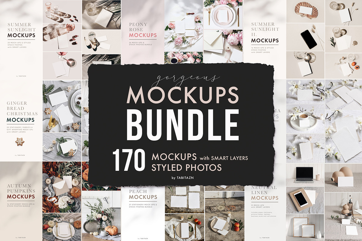 170 Gorgeous mockups bundle, a Print Template by Tabita's shop (Photo 1 of 17)