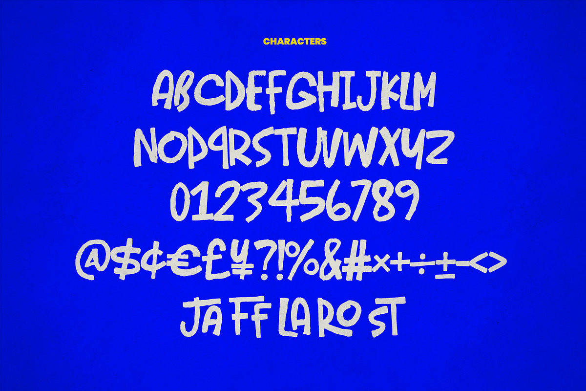 Jaroh Unique Dry Brush Display Font, a Handwritten Font by Maulana Creative (Photo 7 of 7)