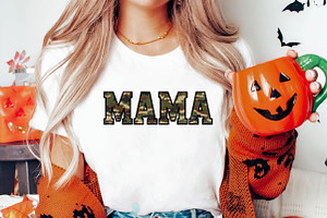 Retro Camo Mama Png, an Illustration by Watercolor design