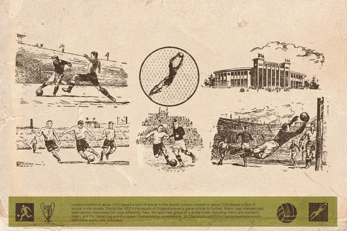 Retro football, an Illustration by Retro Machine (Photo 6 of 13)