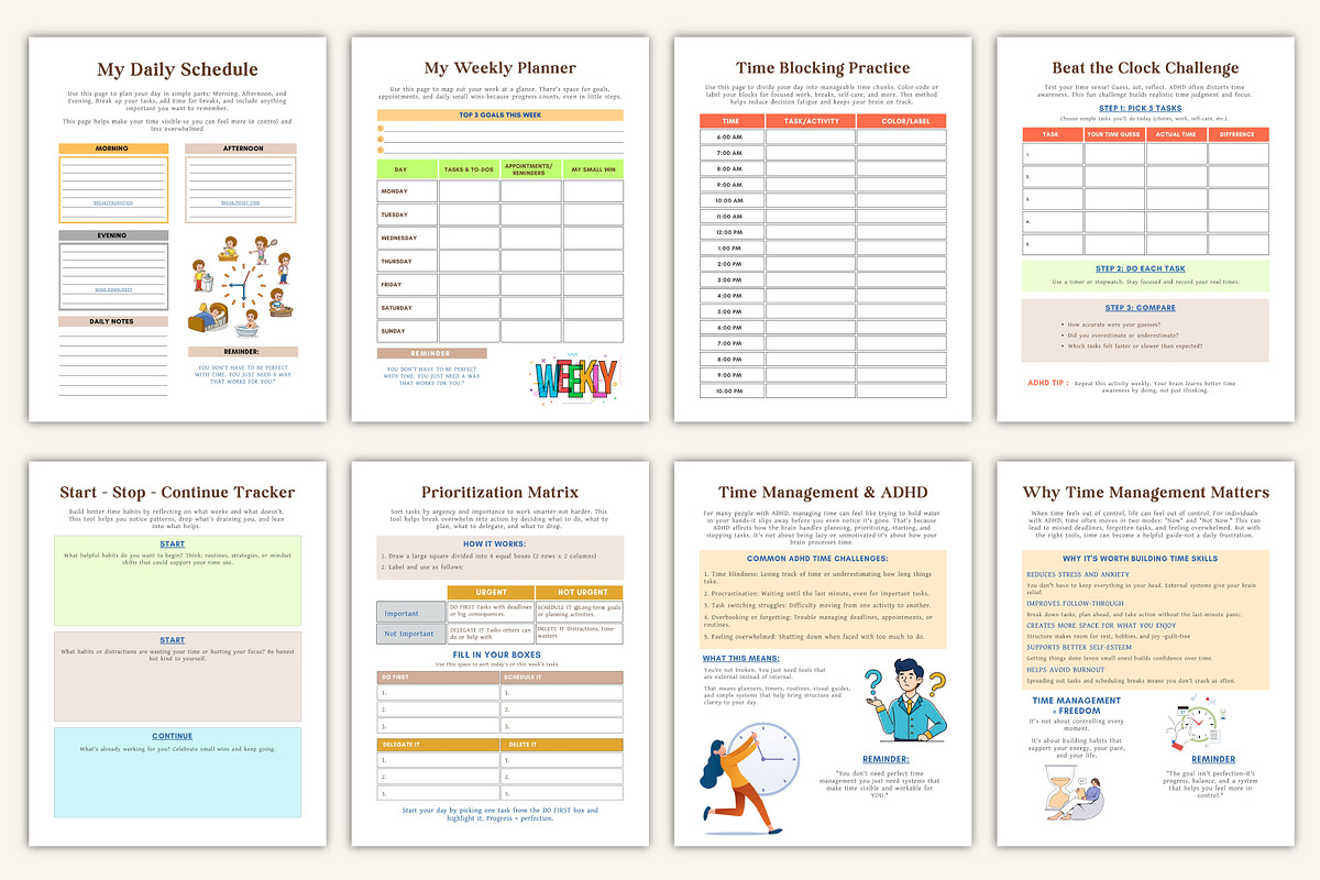 ADHD 2026 Time Management Worksheets
