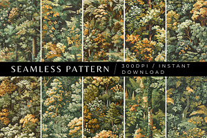 10 Woodland Wonder Seamless Patterns, a Pattern Graphic by Inknfolly