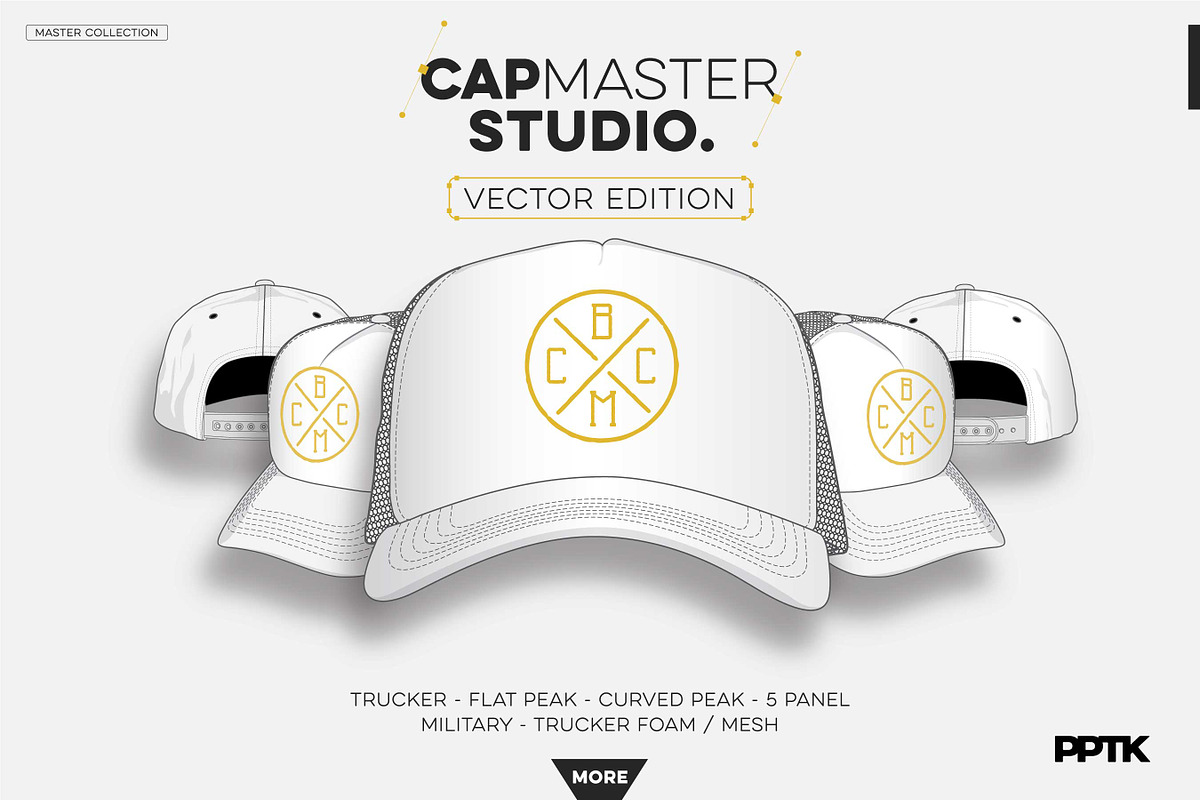 Cap Master Vector Edition, a Hat Mockup by PrePress Toolkit (Photo 1 of 6)