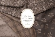 Vintage Brown Floral Print Patterns, a Pattern Graphic by Eclectic Anthology (Thumbnail 1 of 14)