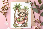 Quirky Raccoon Trash Summer Graphic, an Illustration by RobertsArt (Thumbnail 6 of 6)