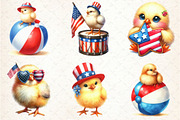 4th of July Chick Sublimation Clipar, a Seasonal Illustration by Rose Art (Thumbnail 4 of 4)