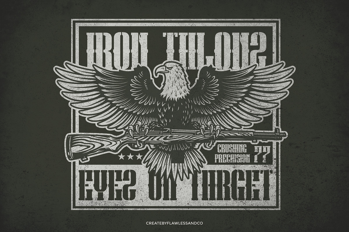 Deadhammer - Millitary Font, a Serif Font by Flawless And Co (Photo 2 of 10)