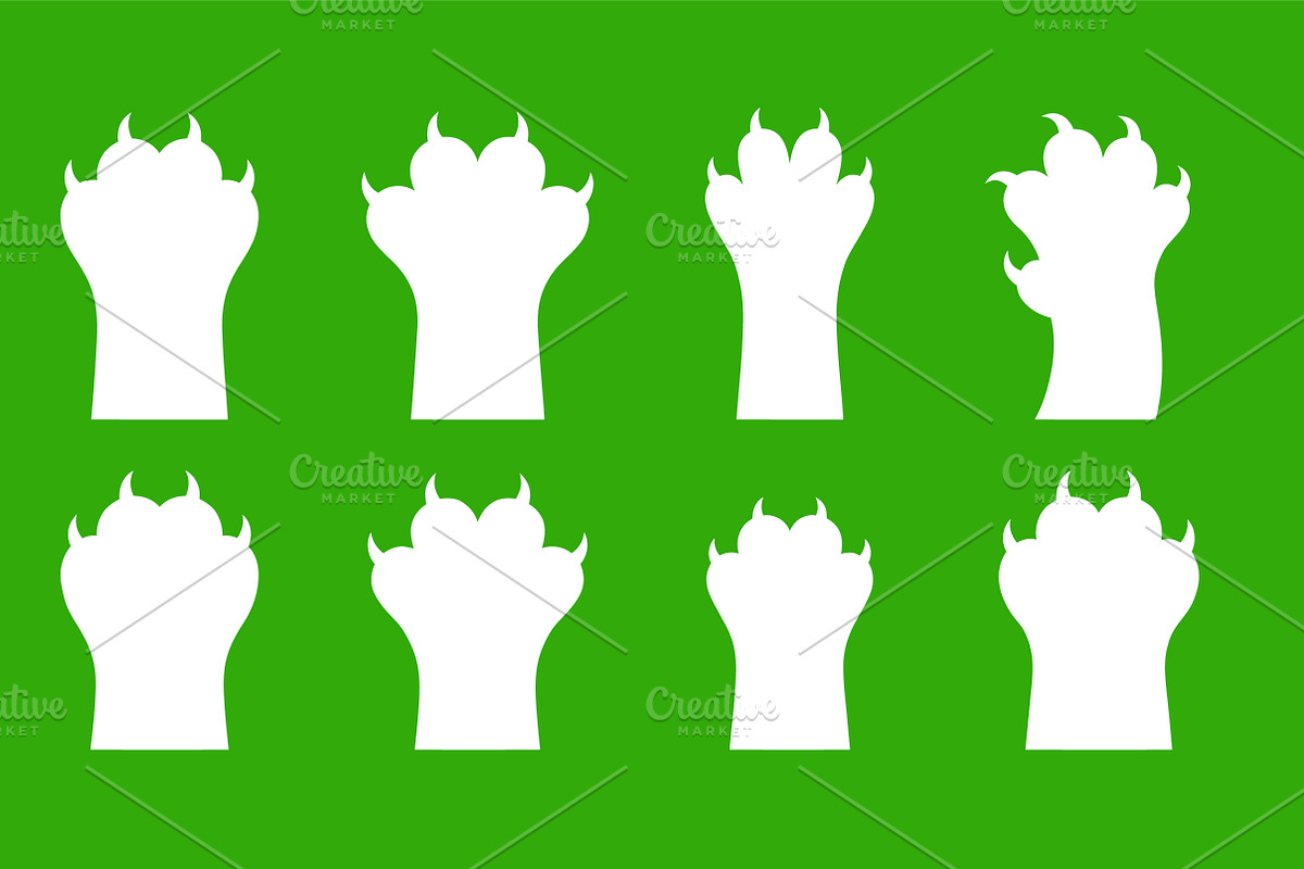 Monster Paw Silhouette Pack, an Object Graphic by Artonix (Photo 2 of 3)