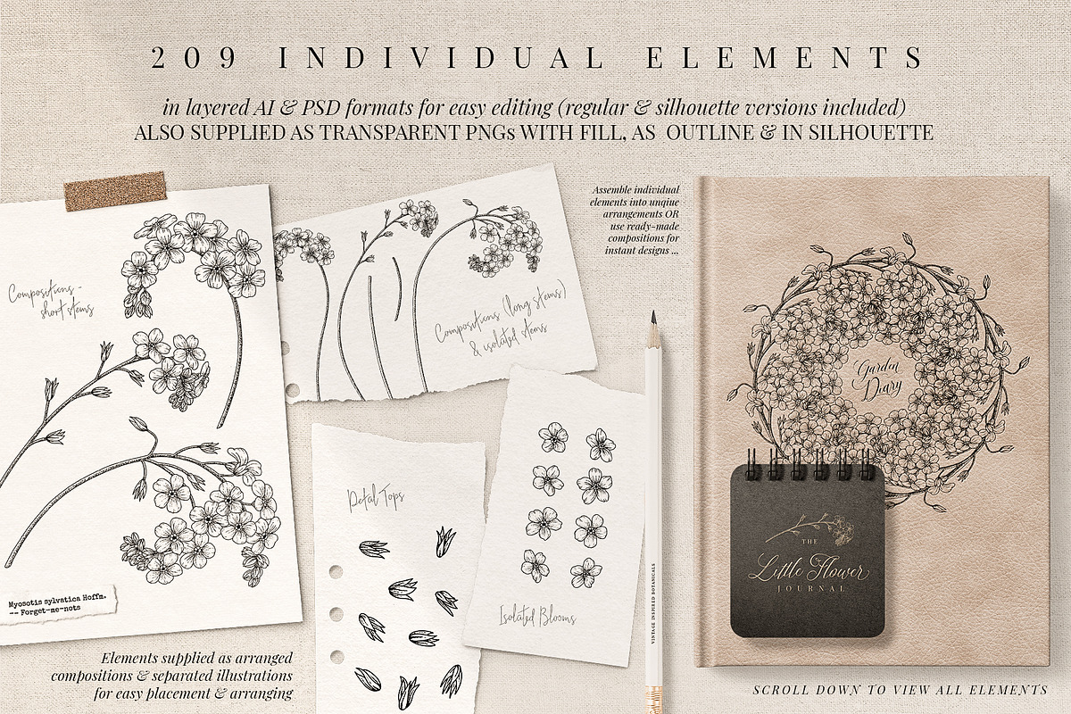 The Digital Florist Vintage Garden, an Illustration by Sophia J Caldwell (Photo 4 of 20)