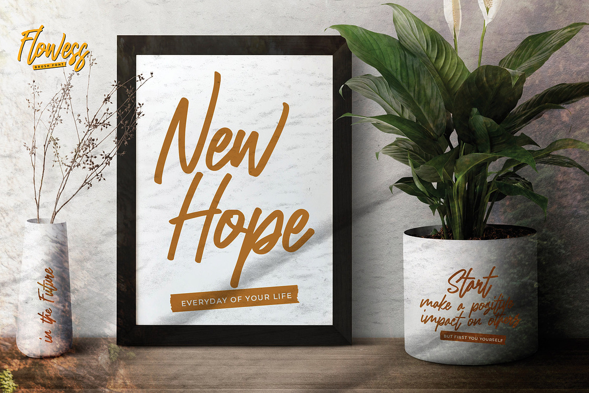 Flowess - Brush Font, a Handwritten Font by Gassstype (Photo 5 of 9)